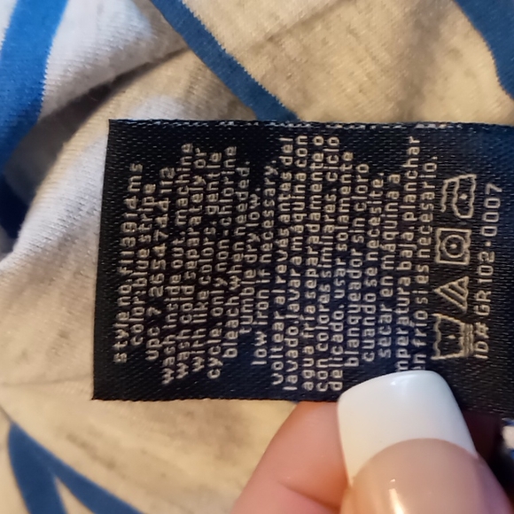 Soft Knit Gray with Blue Maxi Skirt Sz Large - Picture 5 of 7